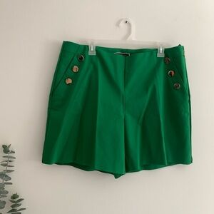 Chic High Waist Green Women's Shorts